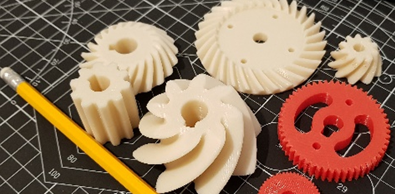 מידול והדפסה תלת-ממדית של גלגלי שיניים – חומרי הדפסה, טכנולוגיות והדגמה